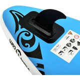 SUP Set daske na napuhavanje za veslanje stojeći 305x76x15 cm plavi | shoptok.hr