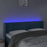  Posteljno vzglavje temno modro 147x16x78/88 cm žamet, (20935951) | Shoptok.si