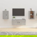 The Living Store Stenska TV omarica 2 kosa betonsko siva 40x34,5x60 cm - Stenska TV Omarica, (21376532) Cene