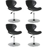 vidaXL Blagovaonske stolice od umjetne kože 4 kom crne Cijene