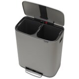 Brabantia Svijetlo siva željezna kanta za smeće za odvojeni otpad/s pedalom 60 l Bo – | shoptok.hr