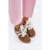 Boto Low Women's Sneakers With Lace Leopard Brown Zielle | shoptok.hr