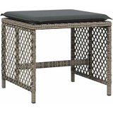  Vrtni stolci s jastucima 4 kom sivi 41x41x36 cm od poliratana | shoptok.hr