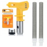 Rosfix SET BRIZGALNA GLAVA ULTRA SPRAY 517 + 2X FILTER 60 MESH – 30 CM ŠIRINA, 0,017", ZA VISOKOTLAČNE AGREGATE, (5000073665) | Shoptok.si