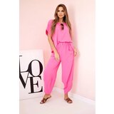 Kesi Włoski Viscose blouse + pants set pink | Shoptok.si