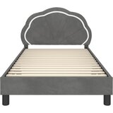  Krevet za djecu s uzglavljem Tamnosiva 80 x 200 cm Baršun | shoptok.hr
