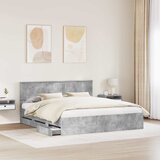  Krevetna konstrukcija s ladicama Betonski sivi 180 x 200 cm Siva 210 x 183 x 90 cm | shoptok.hr