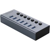 Orico HUB 7X USB-A 3.0 ZA PRENOSNI RAČUNALNIK S STIKALI HITRO POLNJENJE, (5000062493) | Shoptok.si