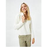 Koton Half-Zip Knitwear Sweater High Neck Elastic Knit Detailed Soft Textured
