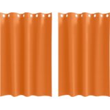 vidaXL Zavese z zavesami 2 pcs Svetlo oranžna 175 x 140 cm Poliester | Shoptok.si