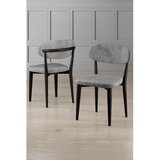 Hanah home set trpezarijskih stolica Onex 2 kom, siva bukle tkanina, crne drvene noge | Eponuda.com