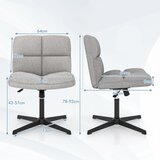Costway Pisarniški stol brez naslonjal za roke Višinsko nastavljiv stol, (5000302311) | Shoptok.si
