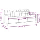  Trosjed od tkanine svjetložuti 180 cm | shoptok.hr