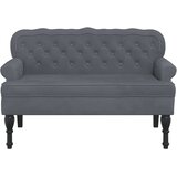  Klupa s naslonom tamnosiva 119,5 x 64,5 x 75 cm baršunasta | shoptok.hr