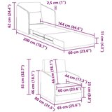  Fotelja na podu 2-u-1 Žuta 65x80x83 cm Velur | shoptok.hr