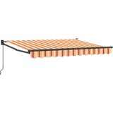 Ručno sklopiva tenda Žuta narančasta i bijela 3 5 x 2 m - Žuta Narančasta Bijela (antracit okvir) 3 5 x 2 m | shoptok.hr