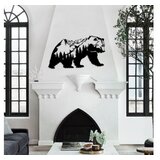 WALLXPERT Zidna dekoracija Orso-1, 71x41 cm, 1,5 mm, Crna | Eponuda.ba