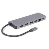 Docking station USB adapter Type-C 5-in-1 multi-port adapter Hub + HDMI + PD + card reader + LAN, A-CM-COMBO5-05 | Eponuda.ba