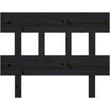  Posteljno vzglavje črno 93,5x3x81 cm trdna borovina, (20645097) | Shoptok.si