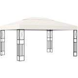  Sjenica s LED svjetlosnim trakama 3 x 4 m krem od tkanine | shoptok.hr