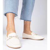 Gemre Beige elegant loafers with rhinestones Banzao | Shoptok.si