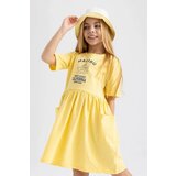 Defacto Girl Printed Short Sleeve Dress Cene