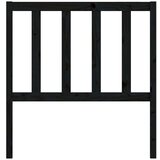  Uzglavlje za krevet crno 106 x 4 x 100 cm od masivne borovine | shoptok.hr