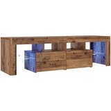 TV ormarić LED boja drva 140 x 36,5 x 40 cm konstruirano drvo | shoptok.hr
