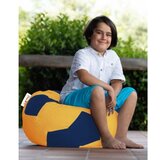 Atelier Del Sofa Football Kids Pouf - Yellow, Dark Blue vrtna sedežna vreča, (20803292) | Shoptok.si