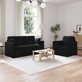  Set sofe 2 pcs Crna 158 x 78 x 80 cm Baršun | shoptok.hr