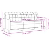  Trosjed od tkanine crna 180 cm baršunasti | shoptok.hr