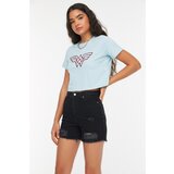 Trendyol Black Ripped Denim Shorts Cijene