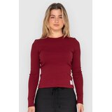 Rusty Essentials Ribbed Majica z dolgimi rokavi rhubarb | Shoptok.si