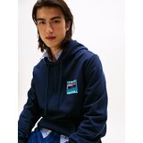 Tommy Jeans Sweater majica plava / morsko plava / tamno zelena / crvena | shoptok.hr