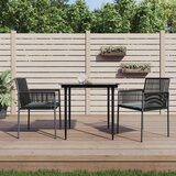 vidaXL Vrtne stolice s jastucima 2 kom crne 54x60 5x83 5 cm poliratan Cijene