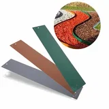 Kovinske robove za trato 18,5x120 cm Okvir za gredice, siv, (5000218609)