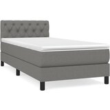 Maison Chic Box spring postelja - Vzmetna postelja z vzmetnico temno siva 80x200 cm blago SL19100, (21893508) Cene