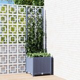  Sadilica s rešetkom tamnosiva 40 x 40 x 136 cm pp | shoptok.hr