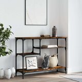  Konzolni stol s policama boja dimljenog hrasta 100 x 35 x 75 cm | shoptok.hr