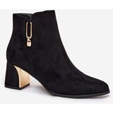 Boto Women's heeled ankle boots with gold details black Kalivra | Shoptok.si