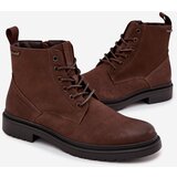 Big Star Suede Warm Ankle Boots For Men With Zipper OO174229 Brown | Shoptok.si