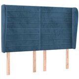 Vzglavje z ušesi temno modra 147x23x118/128 cm žamet, (20933643) | Shoptok.si