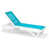 Hanah home baštenska ležaljka royale, 72x31x209 cm, plavo-bela Cene