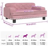  Krevet za pse ružičasti 70 x 45 x 30 cm baršunasti | shoptok.hr
