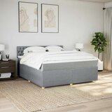  Krevet s oprugama i madracem svjetlosivi 180x200 cm od tkanine | shoptok.hr