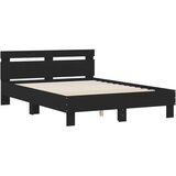  Okvir kreveta s uzglavljem i LED crni 120 x 200 cm | shoptok.hr