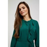 Marisse Emerald Midi Dress With Ruffles | Eponuda.ba