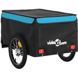 Prikolica za bicikl crno-plava 45 kg željezna | shoptok.hr