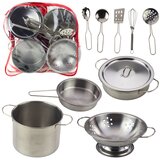  Set kuhinjskog pribora u ruksaku - metalni lonci i žlice, 12 komada | shoptok.hr
