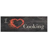vidaXL Kuhinjski tepih perivi s natpisom Cooking 60x180 cm baršunasti | shoptok.hr